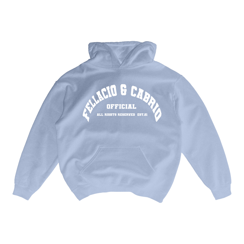"OFFICIAL" BABYBLAU HOODIE - Fellacio&Cabrio