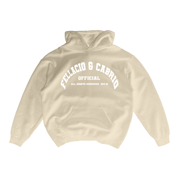 "OFFICIAL" CREAM HOODIE - Fellacio&Cabrio