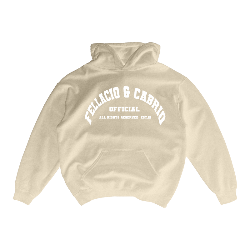 "OFFICIAL" CREAM HOODIE - Fellacio&Cabrio